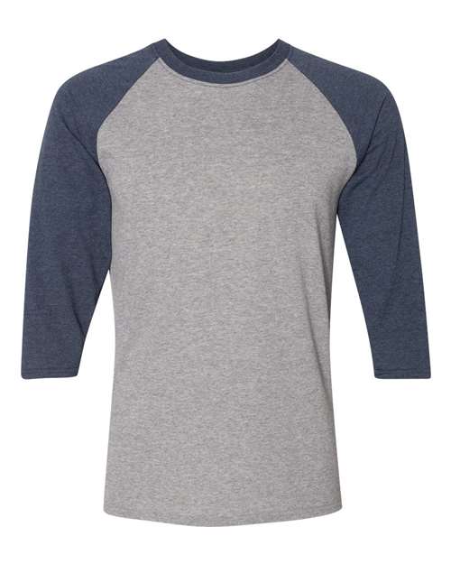 JERZEES 601RR Unisex Triblend Three-Quarter Raglan Baseball T-Shirt