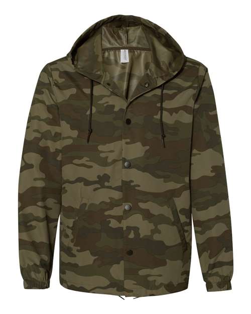 Independent Trading Co. EXP95NB Men's Water-Resistant Hooded Windbreaker