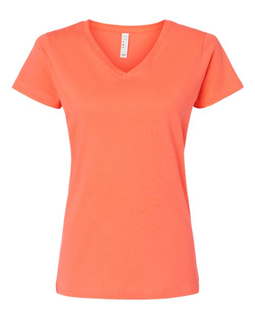 LAT 3507 Women's Fine Jersey V-Neck Tee