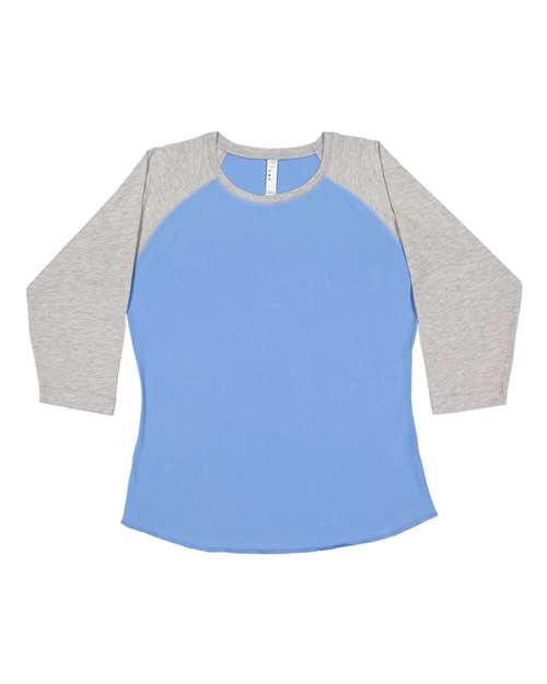 LAT 3530 Women's Baseball Fine Jersey Three-Quarter Sleeve Tee