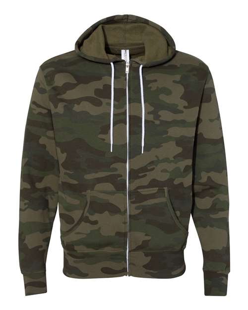 Independent Trading Co. AFX90UNZ Unisex Lightweight Full-Zip Hooded Sweatshirt