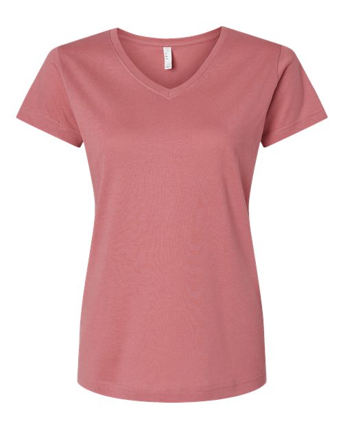 LAT 3507 Women's Fine Jersey V-Neck Tee