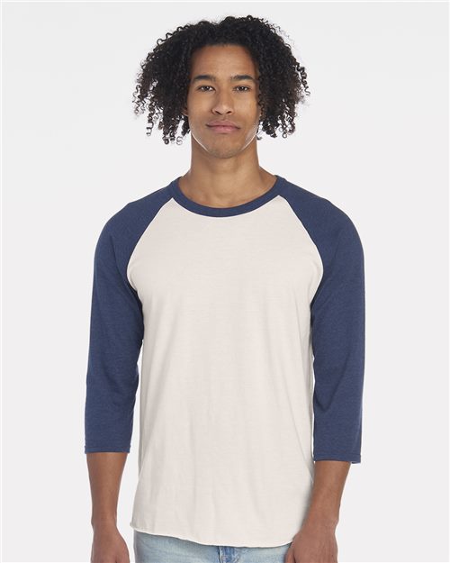 JERZEES 560RR Premium Blend Ringspun Three-Quarter Sleeve Raglan Baseball T-Shirt
