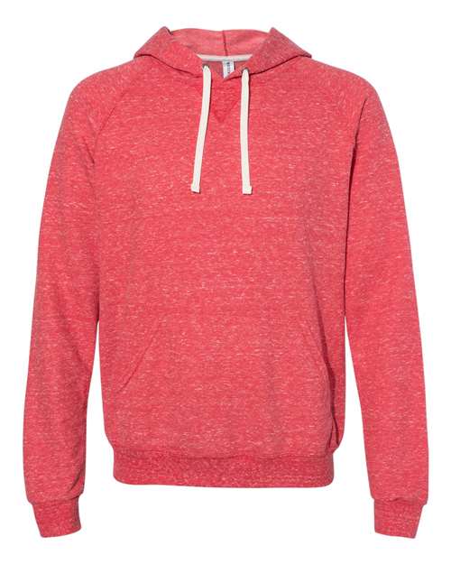 JERZEES 90MR Unisex Snow Heather French Terry Raglan Hooded Sweatshirt