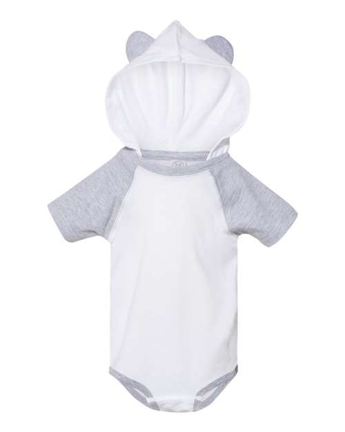 Rabbit Skins 4417 Infant Fine Jersey Raglan Bodysuit with Hood & Ears