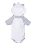 Rabbit Skins 4417 Infant Fine Jersey Raglan Bodysuit with Hood & Ears