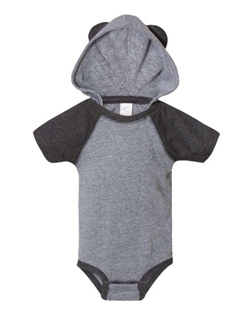 Rabbit Skins 4417 Infant Fine Jersey Raglan Bodysuit with Hood & Ears