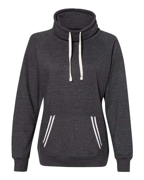 J. America 8653 Women’s Relay Cowl Neck Sweatshirt