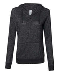 J. America 8656 Women’s Cozy Jersey Hooded Full-Zip