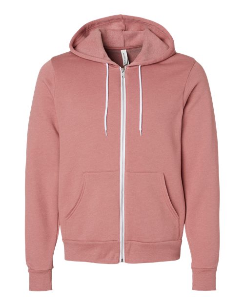 BELLA + CANVAS 3739 Unisex Sponge Fleece Full-Zip Hoodie Sweatshirt
