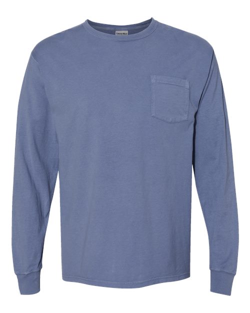 ComfortWash by Hanes GDH250 Unisex Garment-Dyed Long Sleeve T-Shirt With a Pocket