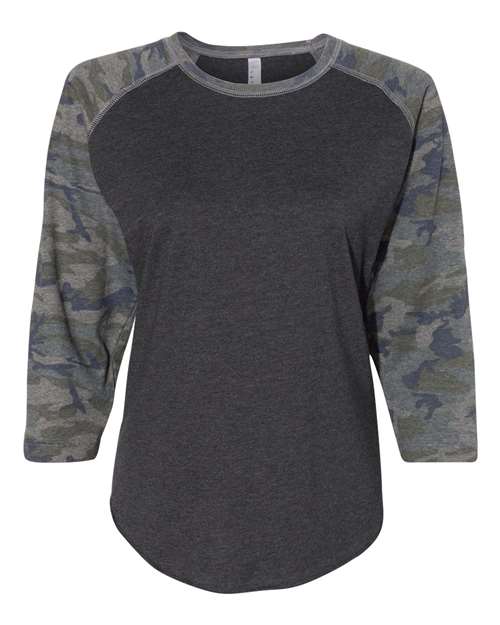 LAT 3530 Women's Baseball Fine Jersey Three-Quarter Sleeve Tee
