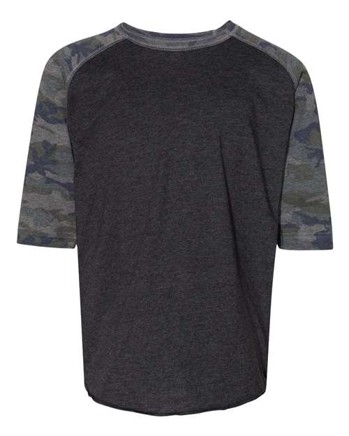 LAT 6130 Youth Baseball Fine Jersey Three-Quarter Sleeve Tee