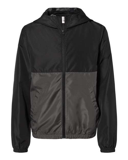 Independent Trading Co. EXP24YWZ Youth Lightweight Windbreaker Full-Zip Jacket