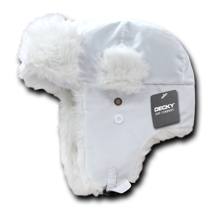 Decky 777 Faux Fur Aviator Hat, Black