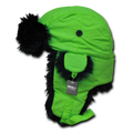 Decky 778 Neon Aviator Hat, Neon Green/Black