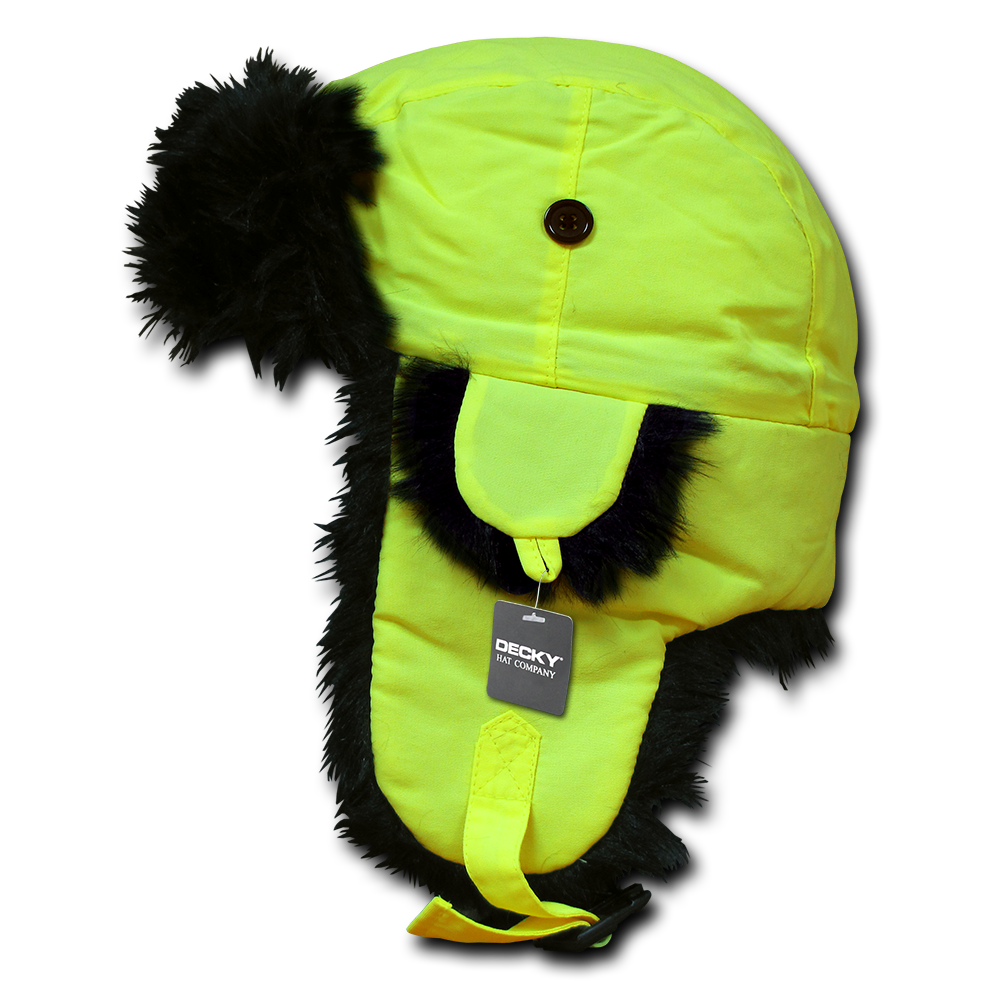 Decky 778 Neon Aviator Hat, Neon Green/Black