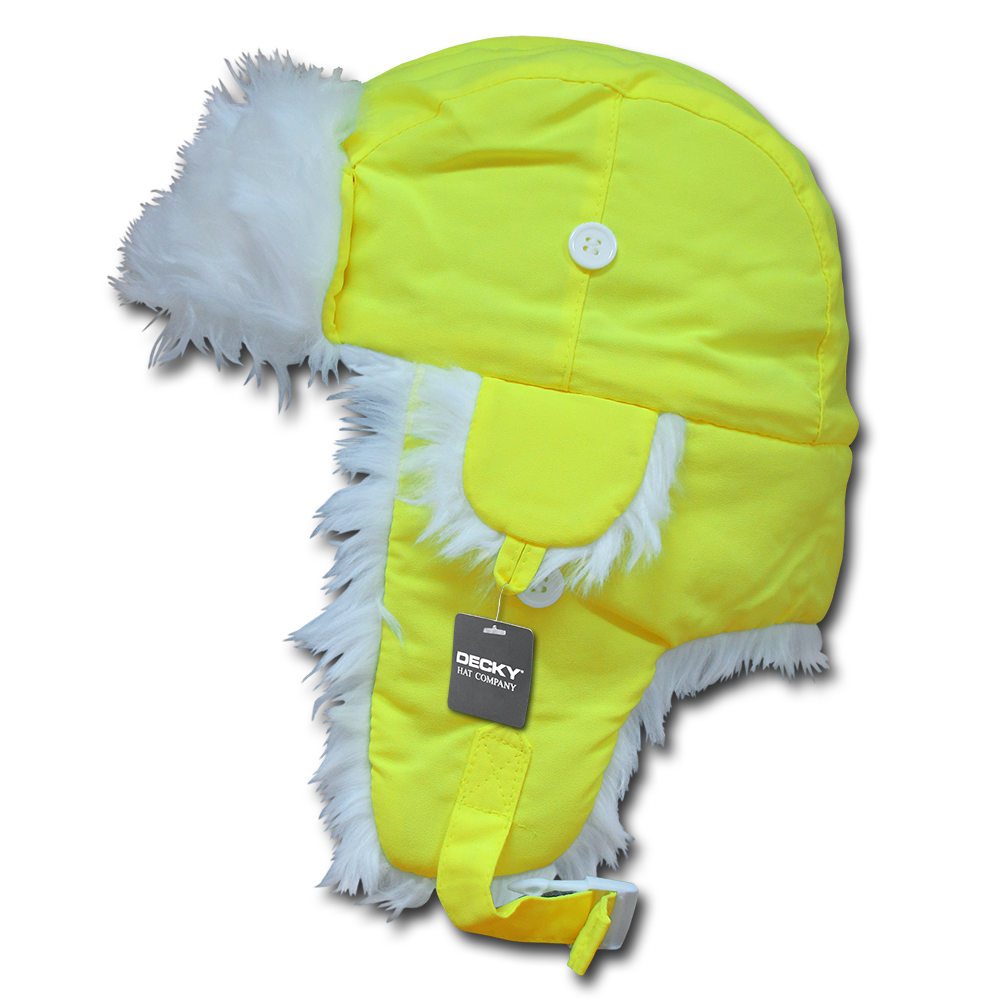 Decky 779 Neon Aviator Hat, Neon Green/White