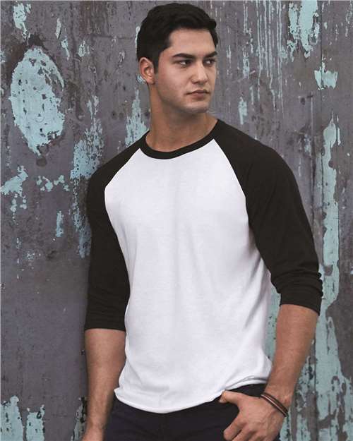 JERZEES 560RR Premium Blend Ringspun Three-Quarter Sleeve Raglan Baseball T-Shirt