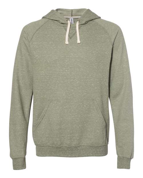 JERZEES 90MR Unisex Snow Heather French Terry Raglan Hooded Sweatshirt