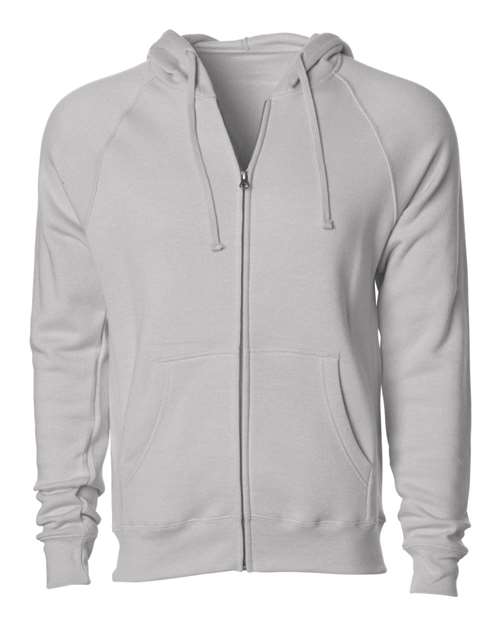 Independent Trading Co. PRM33SBZ Unisex Special Blend Raglan Full-Zip Hooded Sweatshirt