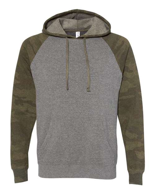 Independent Trading Co. PRM33SBP Unisex Special Blend Raglan Hooded Sweatshirt