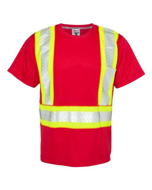 Kishigo B200-204 Unisex EV Series® Enhanced Visibility Contrast Pocket T-Shirt
