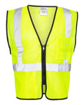 Kishigo 1537-1538 Unisex Double-Pocket Zippered Economy Class 2  Vest