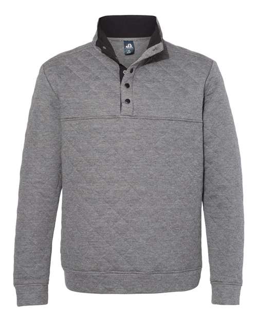 J. America 8890 Men's Quilted Half-Snap Pullover