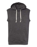 J. America 8877 Men's Triblend Sleeveless Hooded Sweatshirt