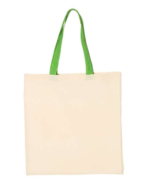 Q-Tees QTB6000 Economical Tote with Contrast-Color Handles