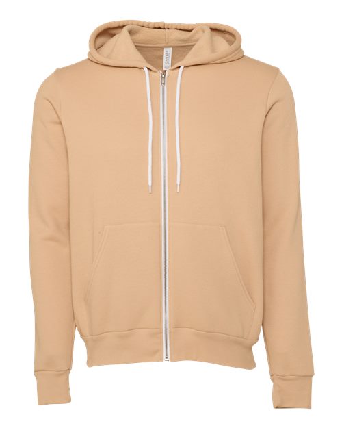 BELLA + CANVAS 3739 Unisex Sponge Fleece Full-Zip Hoodie Sweatshirt