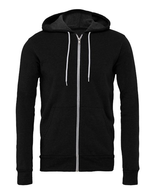 BELLA + CANVAS 3739 Unisex Sponge Fleece Full-Zip Hoodie Sweatshirt