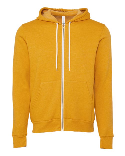 BELLA + CANVAS 3739 Unisex Sponge Fleece Full-Zip Hoodie Sweatshirt