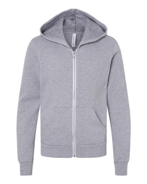 BELLA + CANVAS 3739Y Youth Sponge Fleece Full-Zip Hoodie Sweatshirt