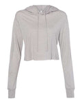 BELLA + CANVAS 8512 Women’s Triblend Crop Long Sleeve Hoodie Tee
