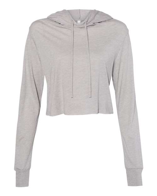 BELLA + CANVAS 8512 Women’s Triblend Crop Long Sleeve Hoodie Tee