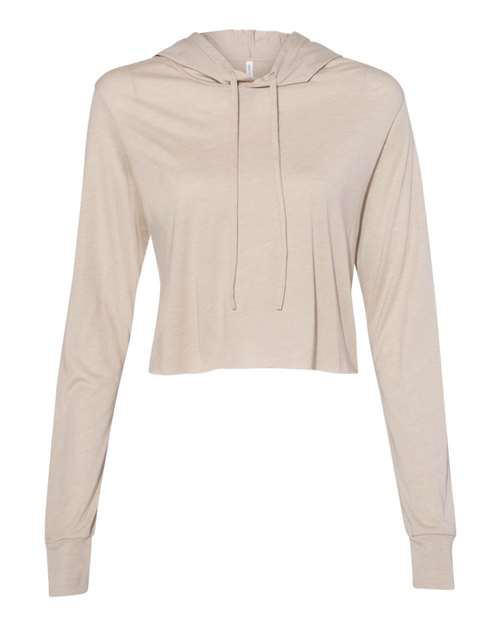 BELLA + CANVAS 8512 Women’s Triblend Crop Long Sleeve Hoodie Tee