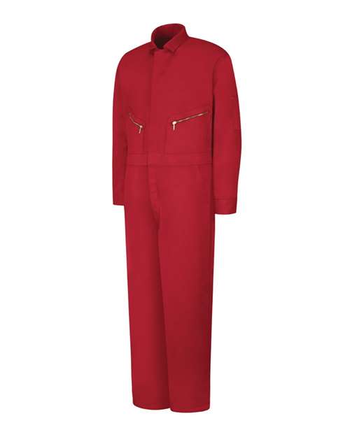 Red Kap CC18EXT Men's Extended Sizes Zip-Front Cotton Coverall