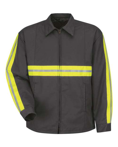Red Kap JT50ENT Men's Tall Enhanced Visibility Perma-Lined Panel Jacket
