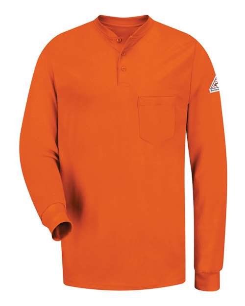 Bulwark SEL2 Men's Long Sleeve Tagless Henley Shirt