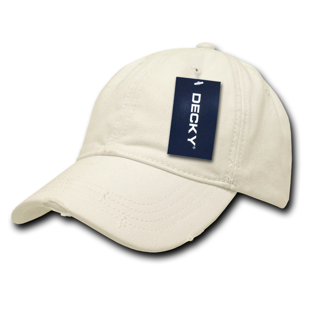 Decky 860 6 Panel Low Profile Relaxed Vintage Polo Fitted, Cream