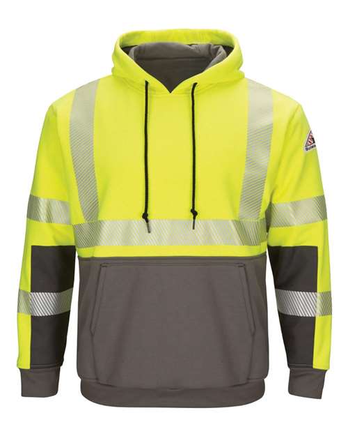 Bulwark SMB4 Men's Hi-Visibility Color-Blocked Hooded Sweatshirt