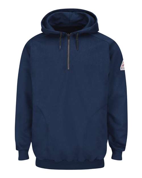 Bulwark SEH8T Men's Tall Flame Resistant Quarter-Zip Hooded Sweatshirt