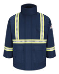 Bulwark JLPCL Men's Long Deluxe Parka With Reflective Trim - EXCEL FR® ComforTouch