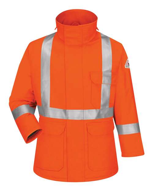 Bulwark JLPCL Men's Long Deluxe Parka With Reflective Trim - EXCEL FR® ComforTouch