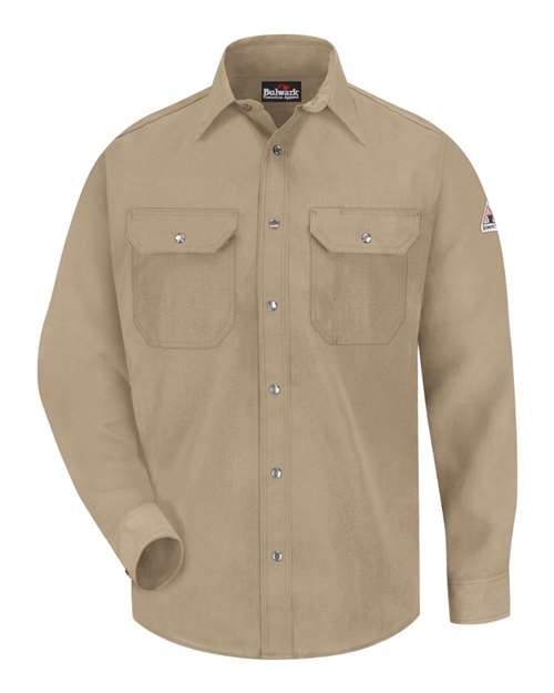 Bulwark SNS2T Men's Tall Snap-Front Uniform Shirt - Nomex® IIIA 4.5 oz.