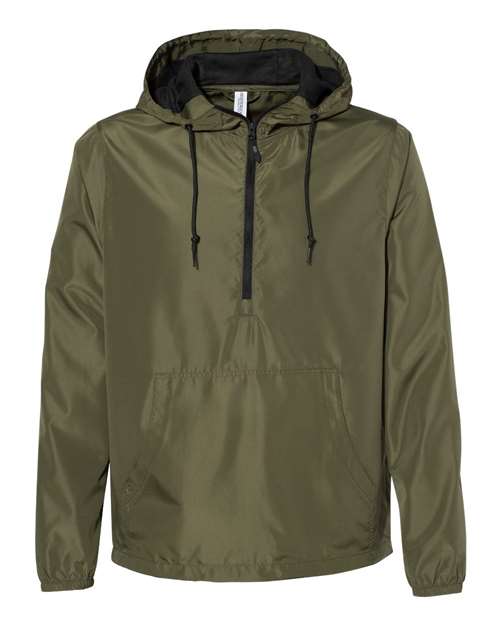 Independent Trading Co. EXP54LWP Unisex Lightweight Quarter-Zip Windbreaker Pullover Jacket