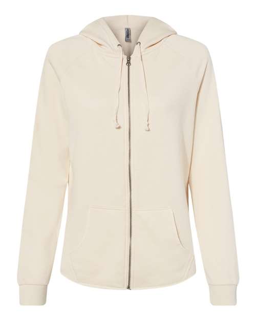 Independent Trading Co. PRM2500Z Women's California Wave Wash Full-Zip Hooded Sweatshirt