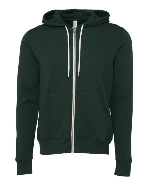 BELLA + CANVAS 3739 Unisex Sponge Fleece Full-Zip Hoodie Sweatshirt